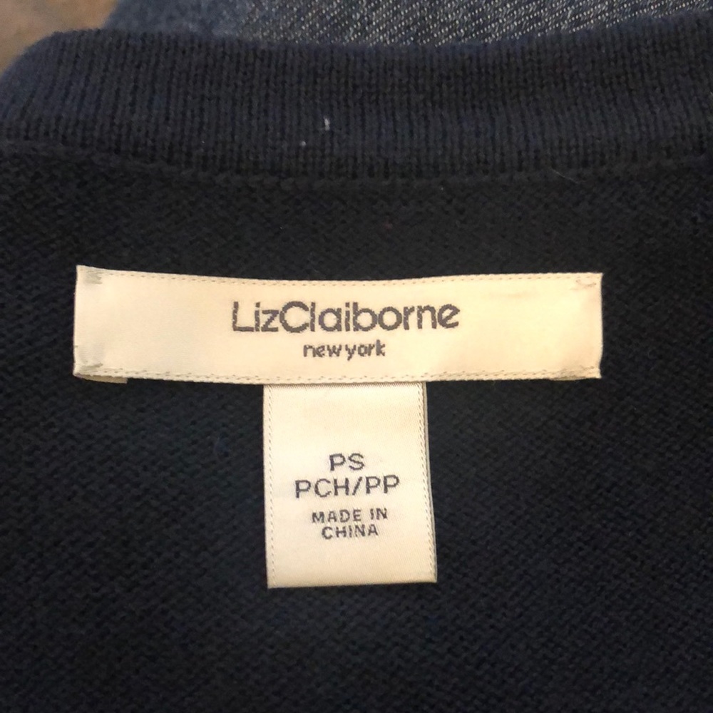 Liz Claiborne Petite Argyle Sweater - Picture 3 of 3